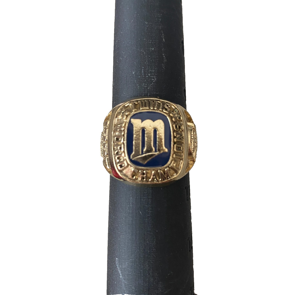 1987 Championship Minnesota Twins World Series Souvenir Ring Jostens Sz 10.5